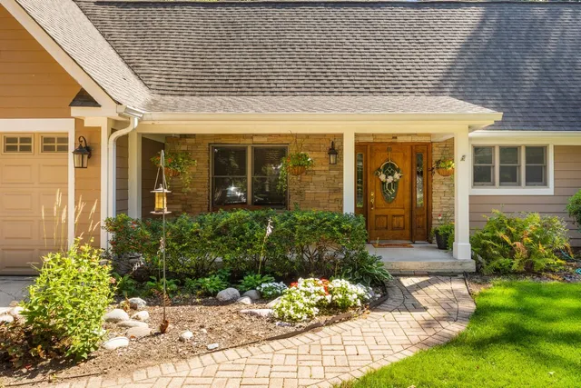 a front view of a house