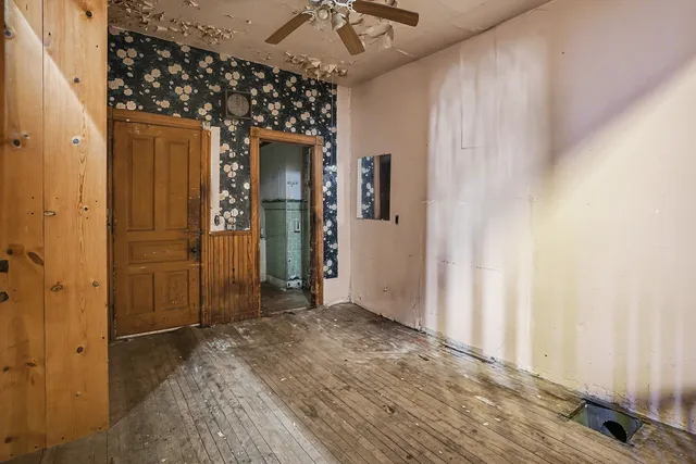 wooden floor in an empty room