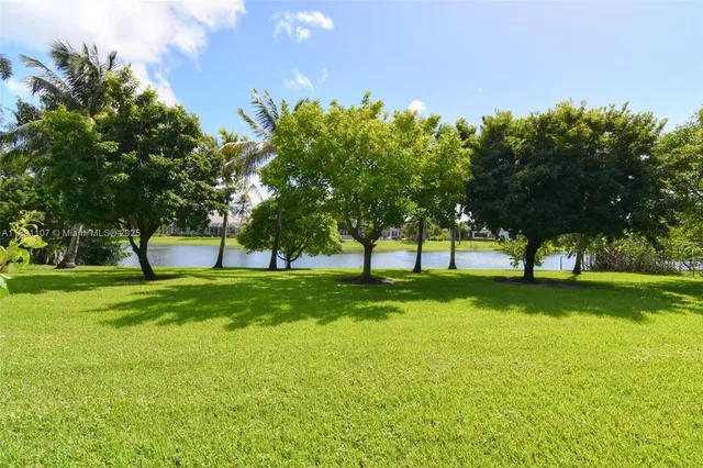 a view of outdoor space with garden