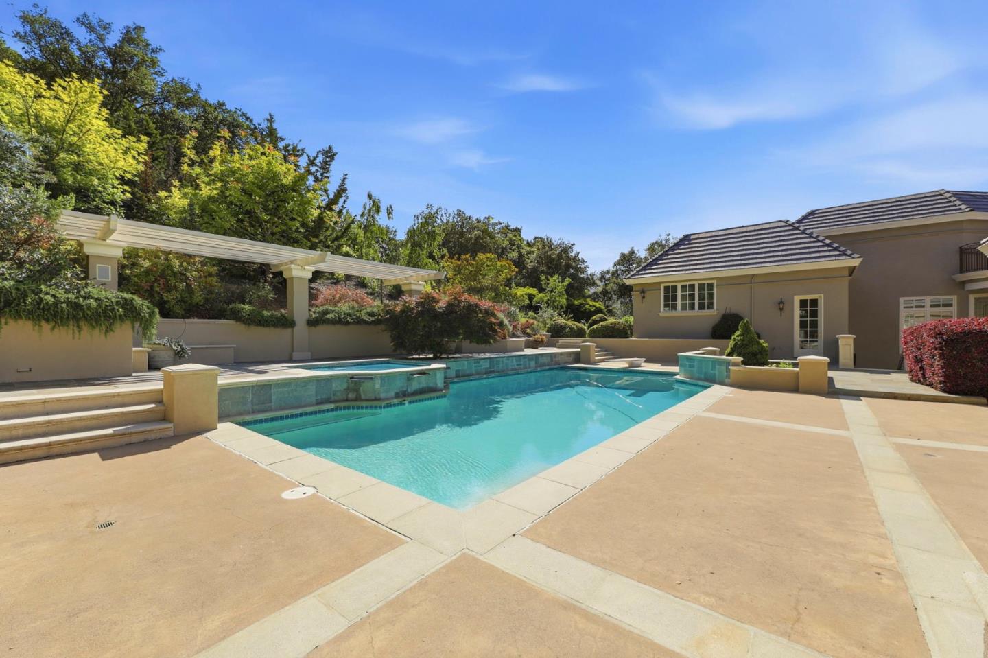 14113 Pike Road Saratoga, CA 95070 - Photo 64 of 78 a view of a house with a swimming pool