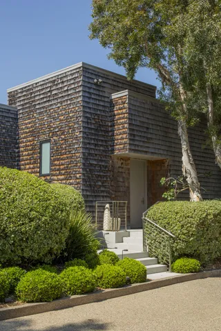 a front view of a house