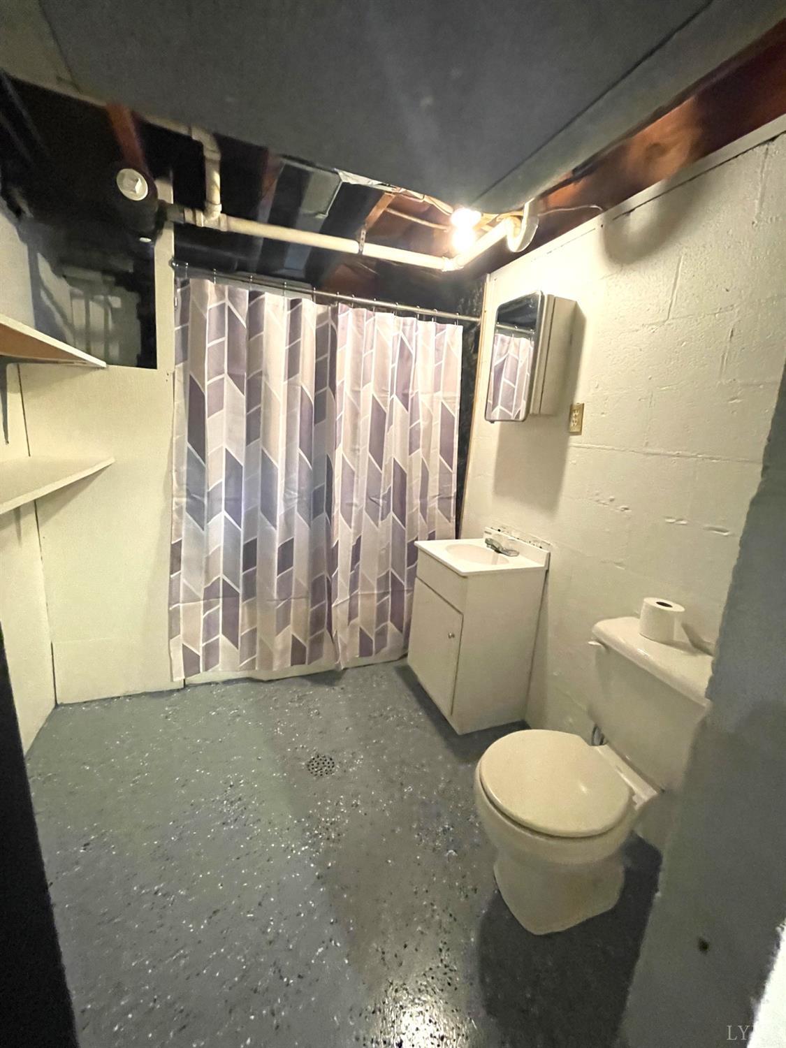 6181 Renan Road Hurt, VA 24563 - Photo 31 of 35 a bathroom with a toilet a sink and a shower