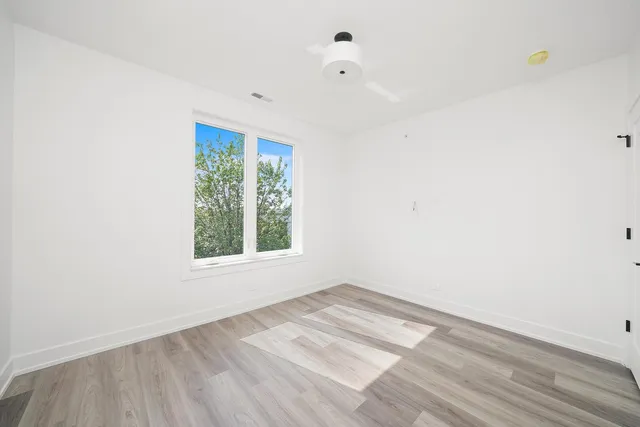 an empty room with a window