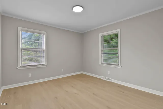 an empty room with a window