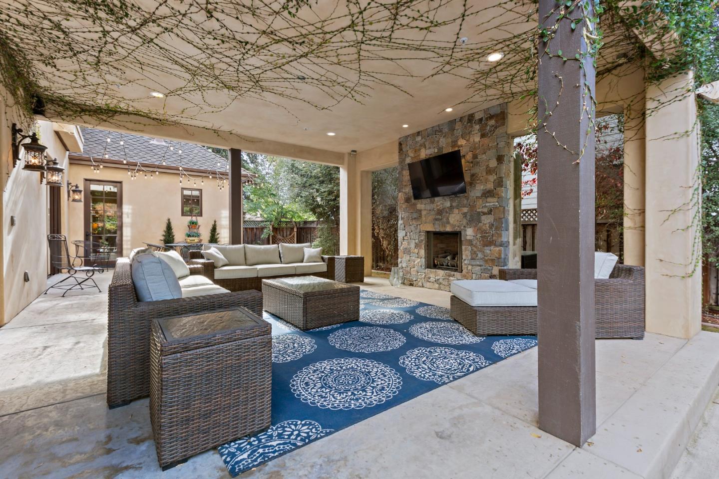 1187 Clark Way San Jose, CA 95125 - Photo 24 of 81 a living room with furniture and a fireplace