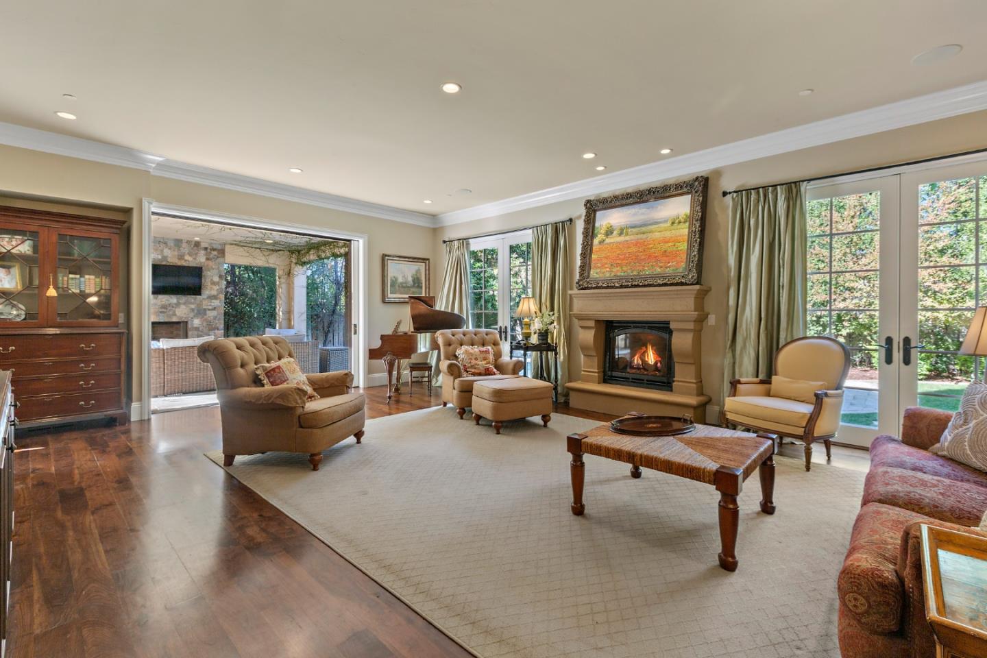 1187 Clark Way San Jose, CA 95125 - Photo 33 of 81 a living room with furniture and a fireplace