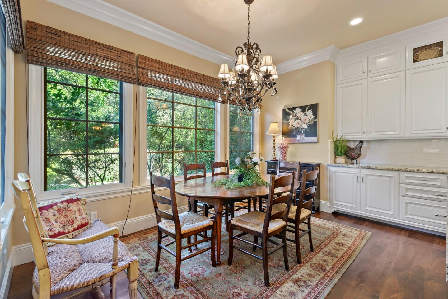 1187 Clark Way San Jose, CA 95125 - Photo 41 of 81 a view of a dining room with furniture a chandelier and wooden floor