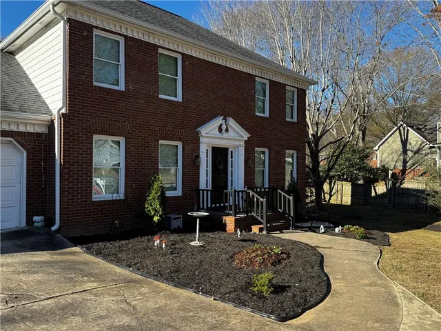 a front view of a house