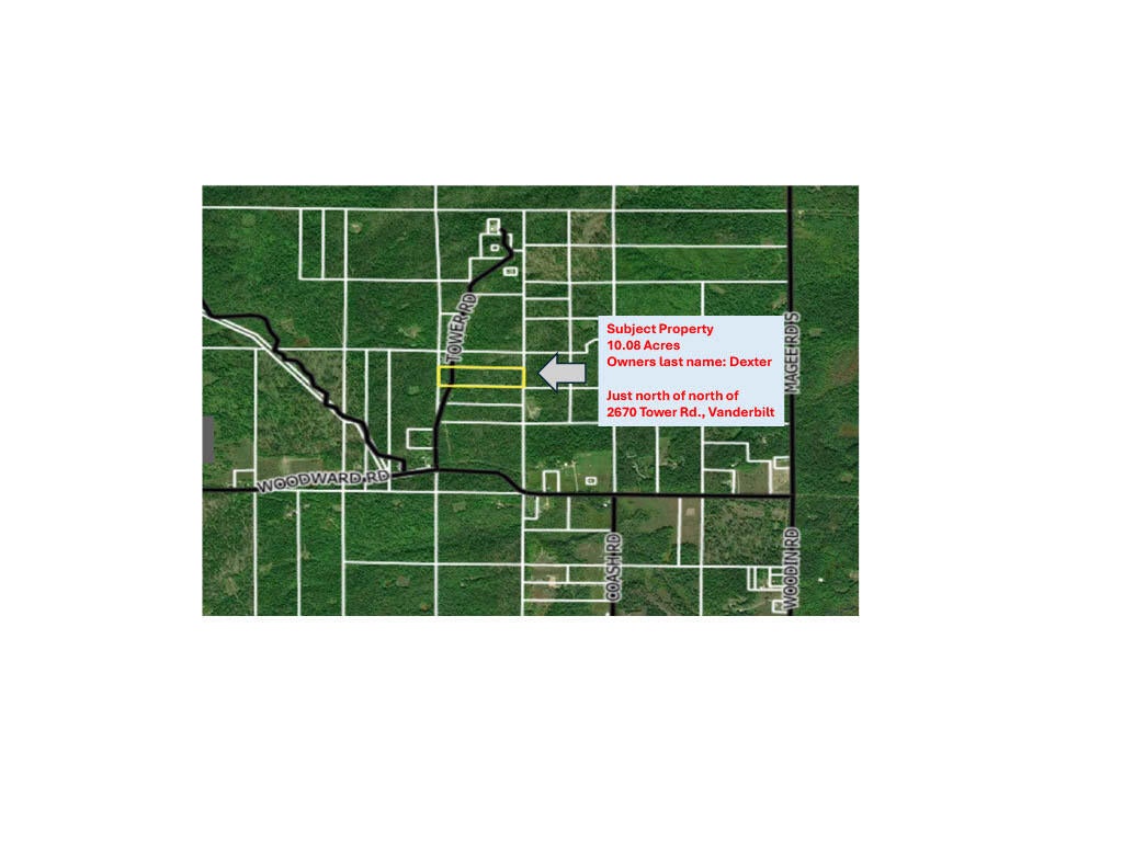 10.08-ac Tower Road Vanderbilt, MI 49795 - Photo 10 of 10 Plat_TowerRd
