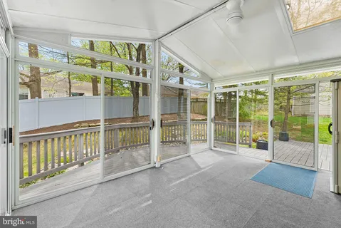 a view of an entryway with a building