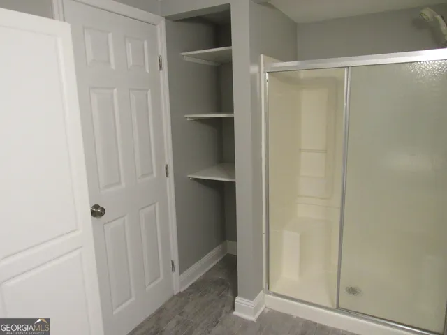 an empty room with a window