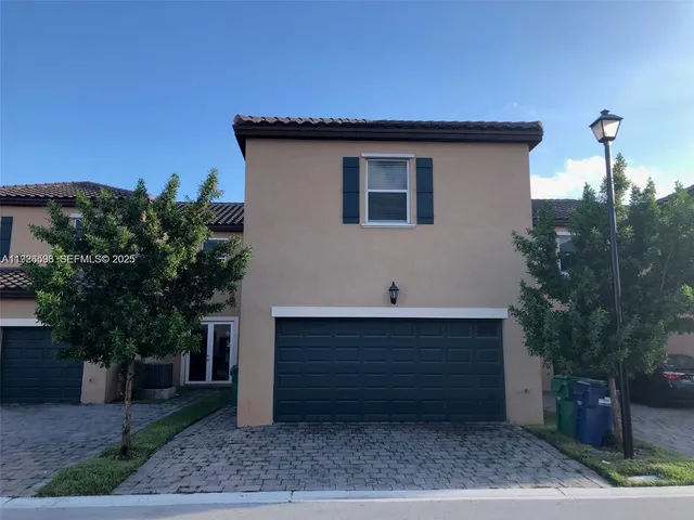 a view of backyard of house