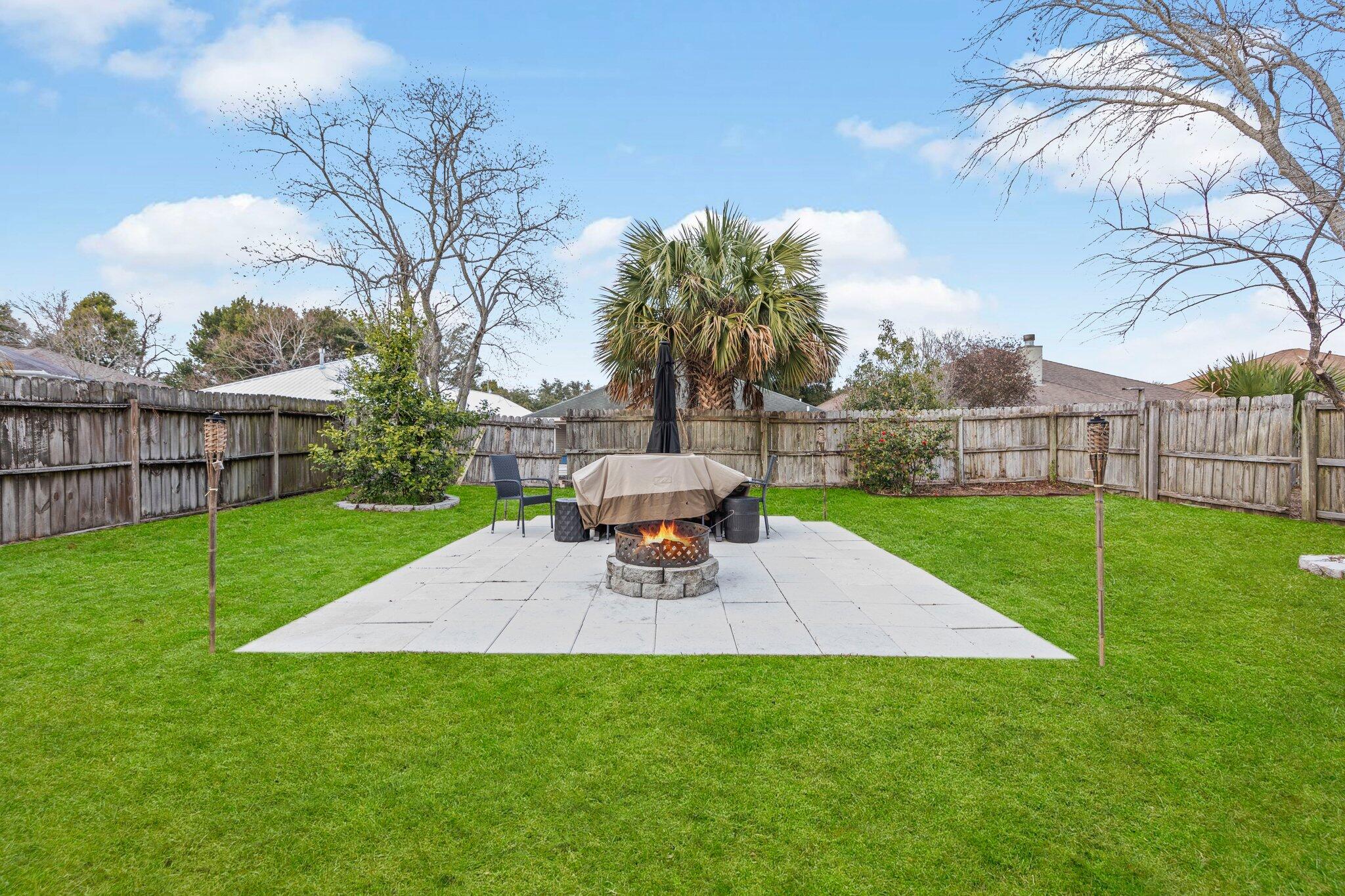 3621 Goldsbys Way Destin, FL 32541 - Photo 39 of 43 a view of a backyard with a garden and entertaining space