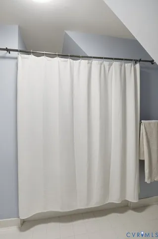 a close up view of curtain