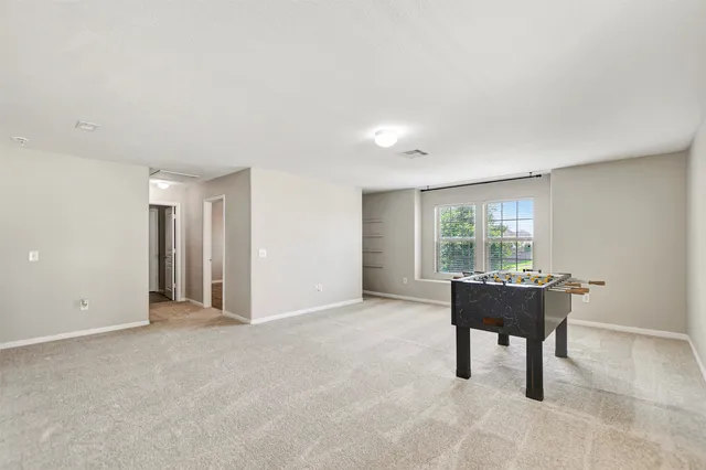 a view of a livingroom with a window