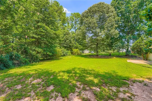 a view of an outdoor space and a yard
