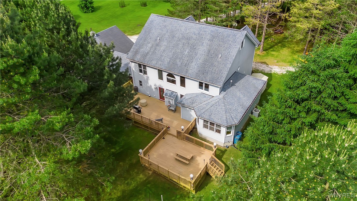 6553 Vermont Hill Road Wales, NY 14139 - Photo 46 of 50 aerial of rear of home