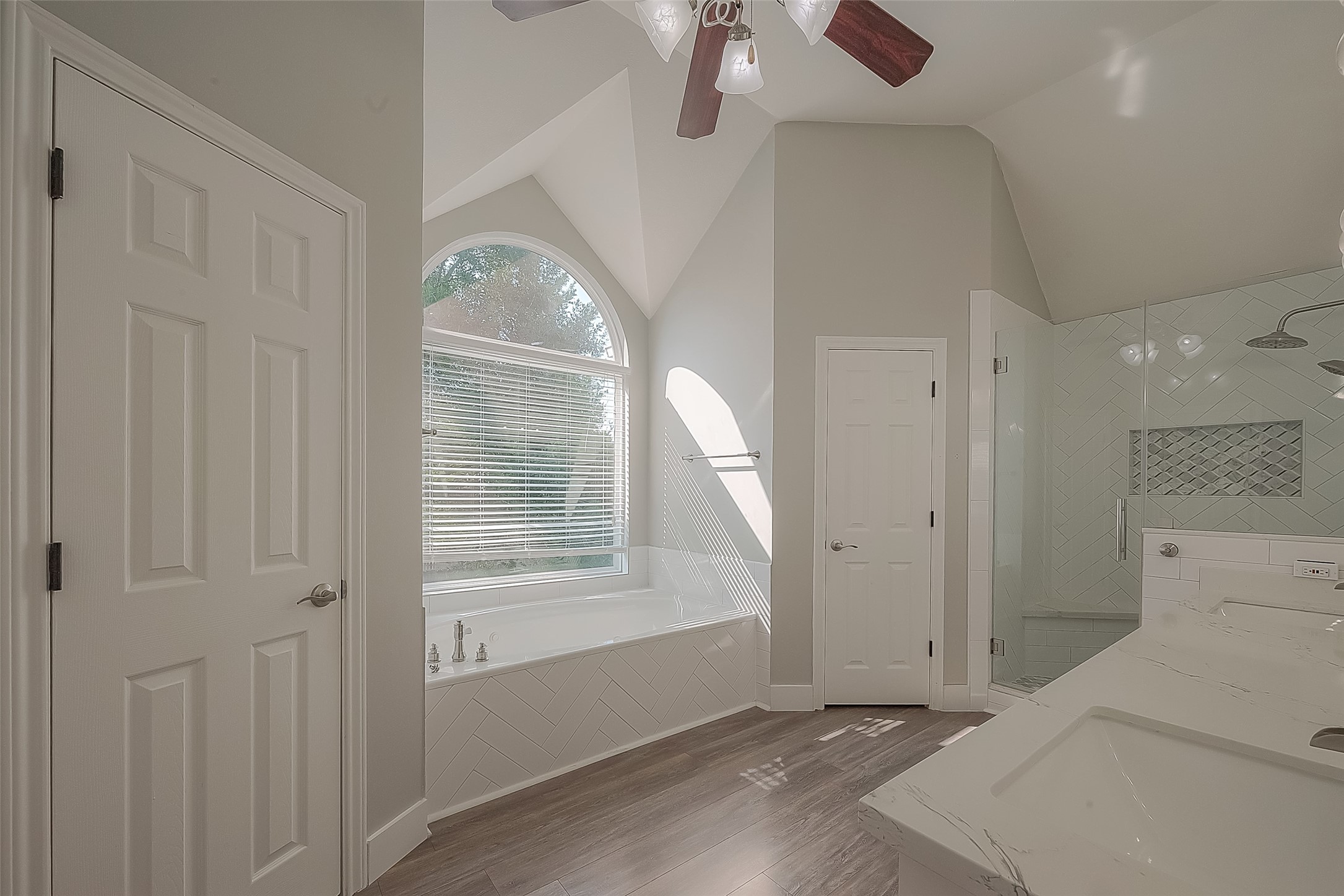 8910 Bonnyview Drive Houston, TX 77095 - Photo 20 of 31 a view of a livingroom with wooden floor and a window