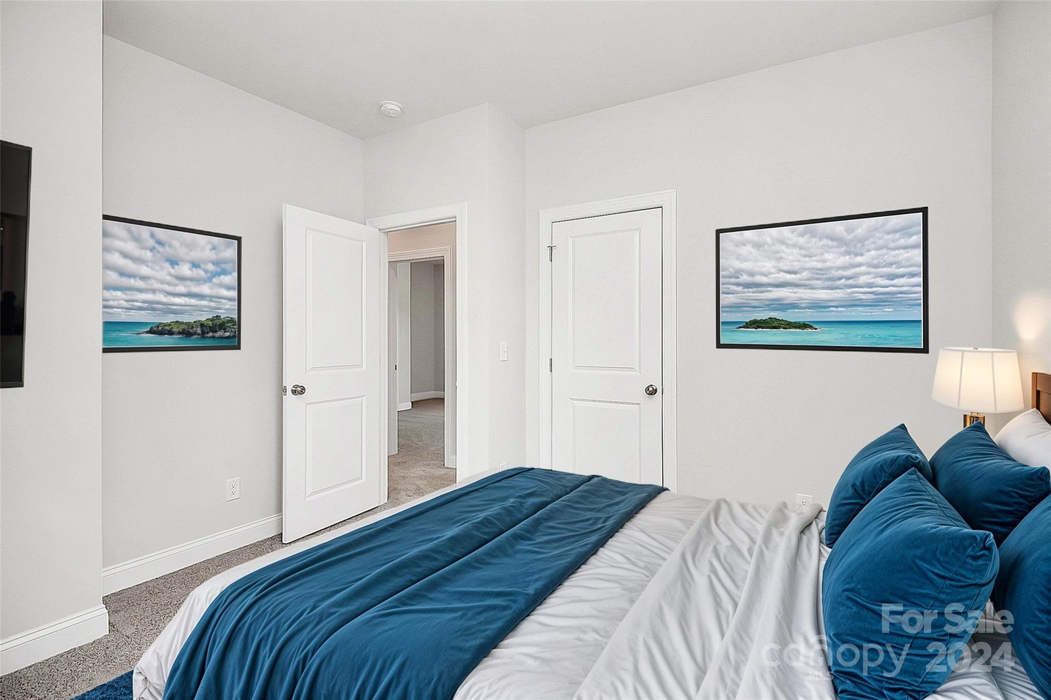 1418 Azalea Avenue Kannapolis, NC 28081 - Photo 26 of 39 a bedroom with a bed and a painting on the wall
