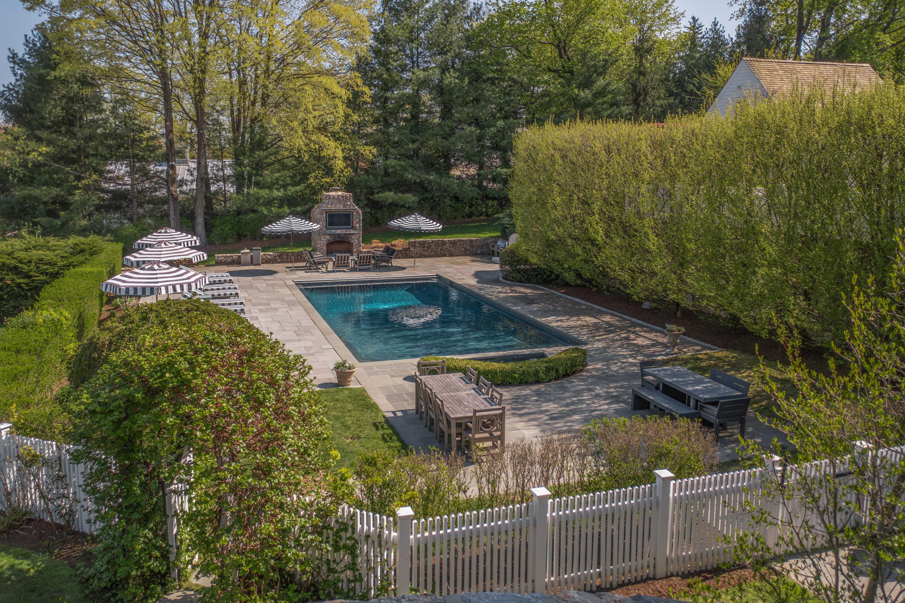 625 Oenoke Ridge New Canaan, CT 06840 - Photo 34 of 40 a view of a yard with plants