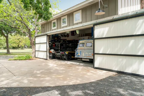 a view of a car garage