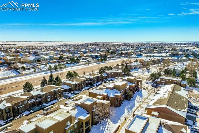an aerial view of a city