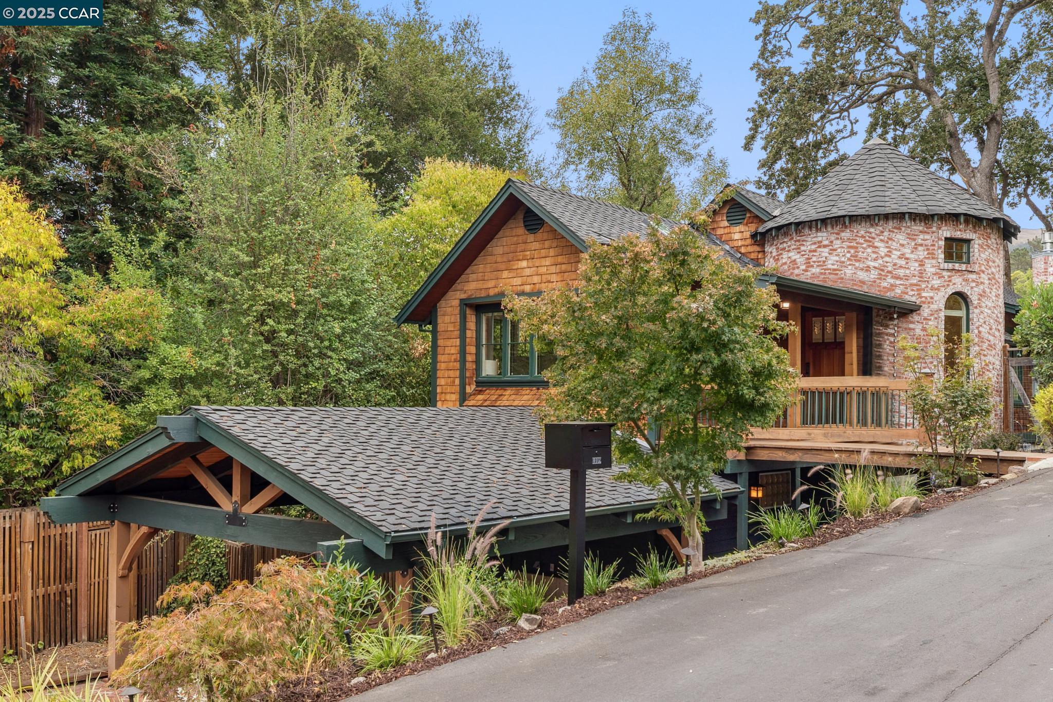a house view with a garden space