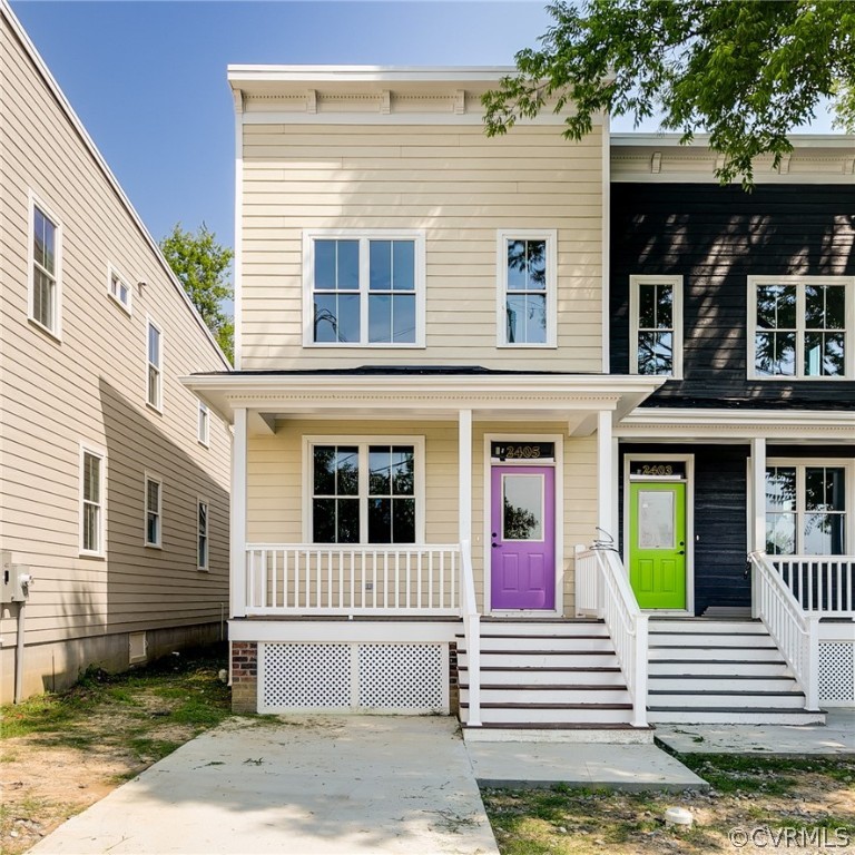 2403 Everett Street Richmond, VA 23224 - Photo 1 of 25 a front view of a house with stairs