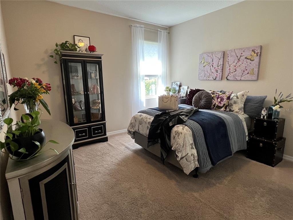 714 Riviera Bella Drive DeBary, FL 32713 - Photo 23 of 50 a spacious bedroom with a bed and a potted plant