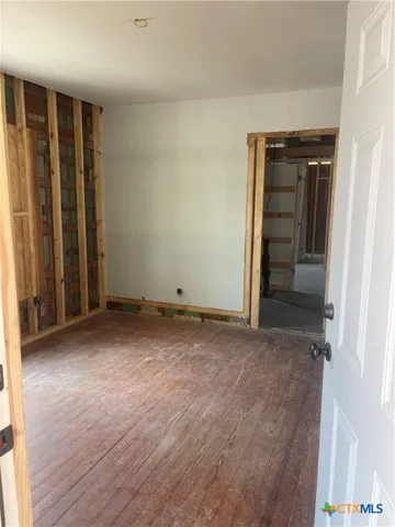 an empty room with closet