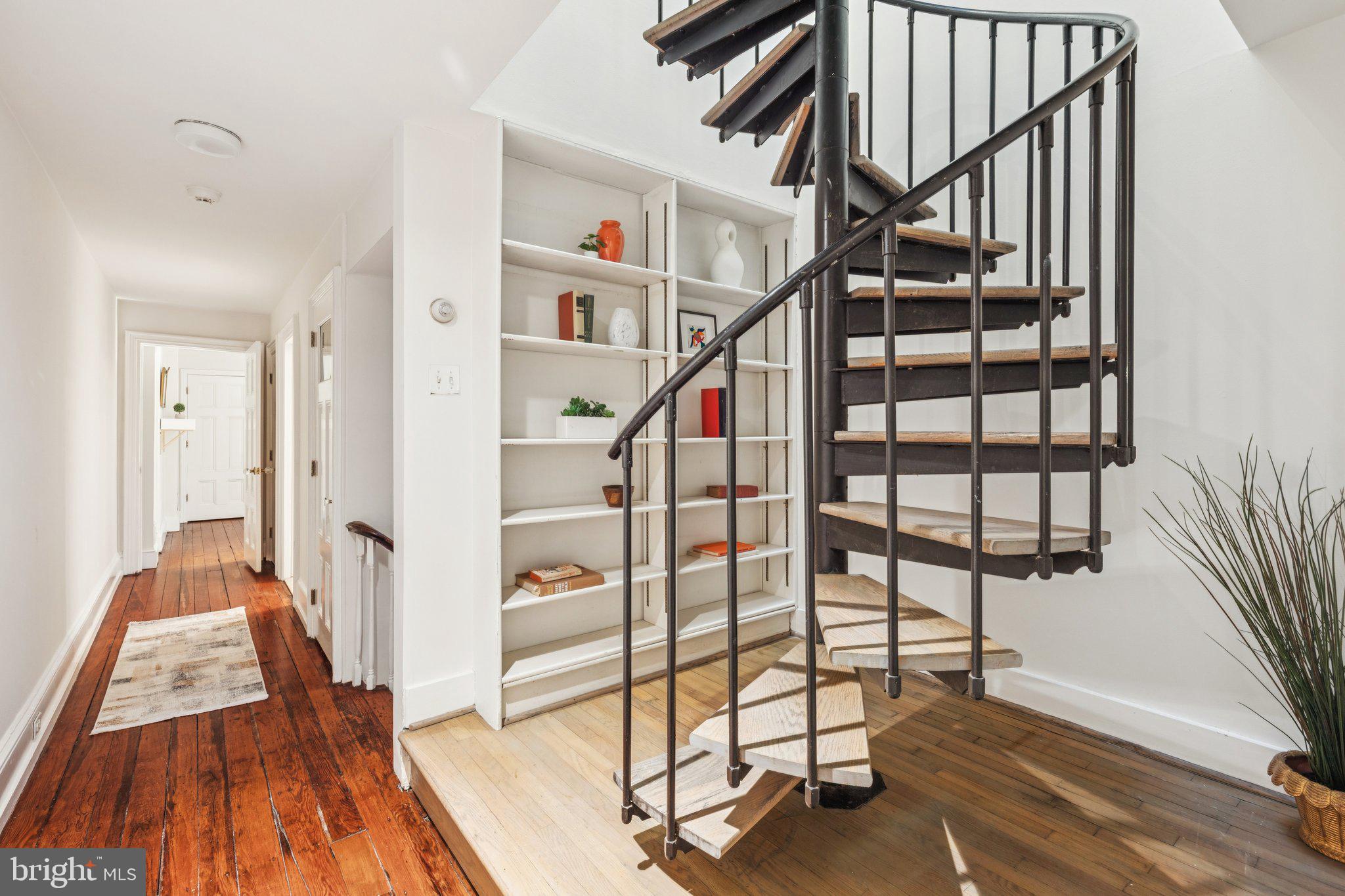 2221 Locust Street Philadelphia, PA 19103 - Photo 61 of 70 a view of entryway with wooden floor and stairs