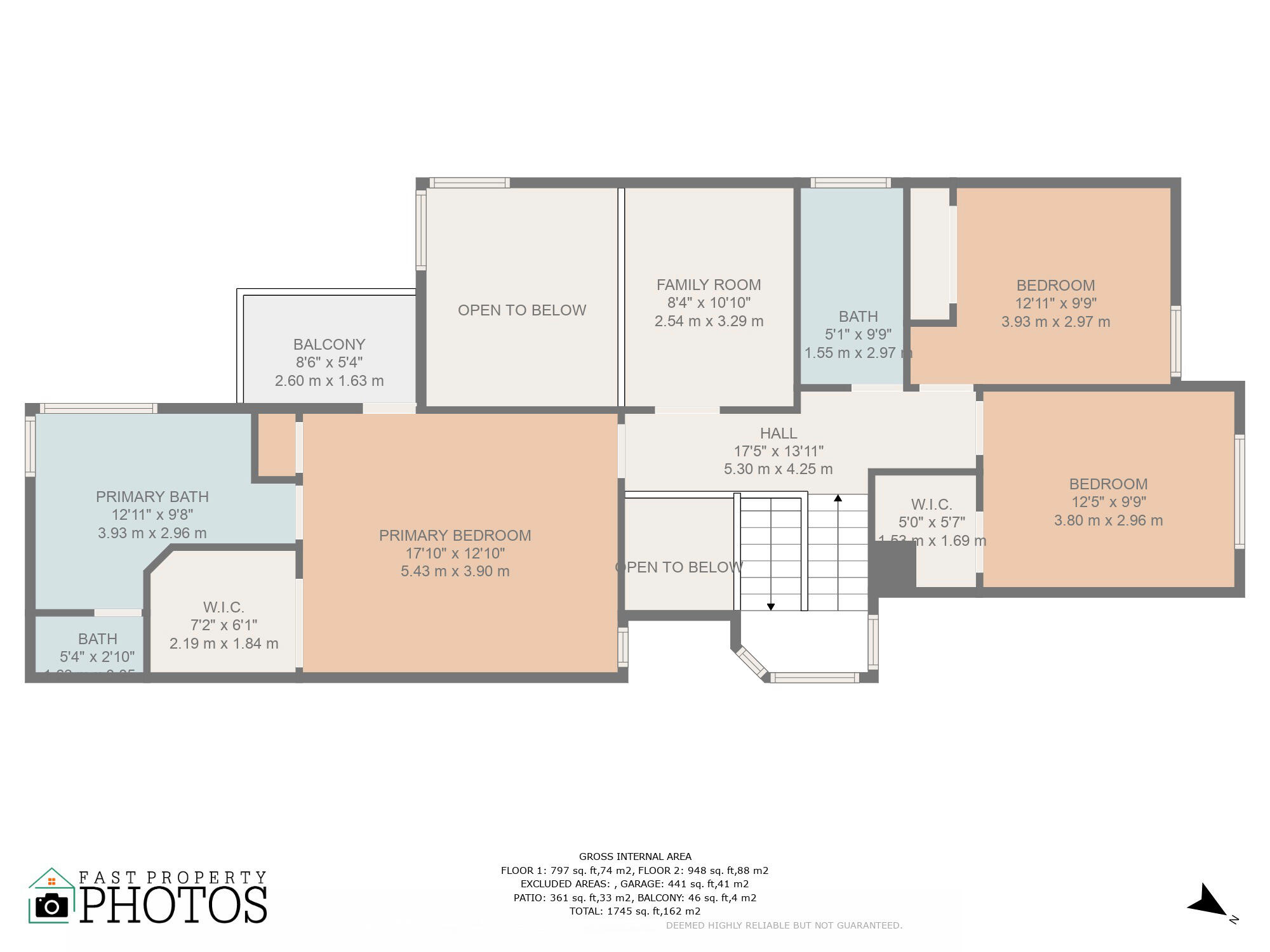 5044 Pointe Emerald Lane Boca Raton, FL 33431 - Photo 68 of 69 2nd Floor Layout