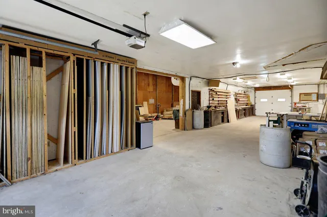a view of a storage and utility room