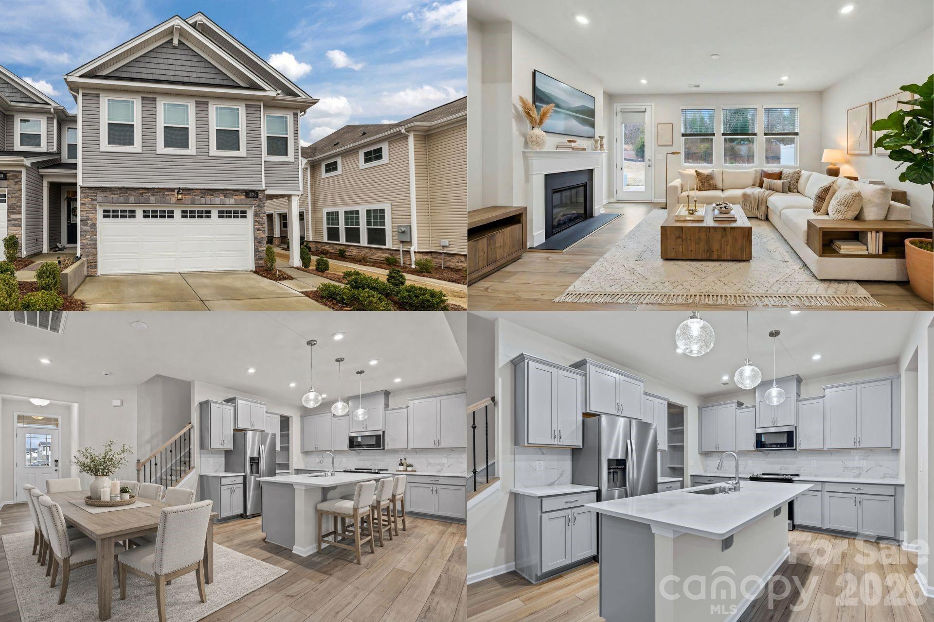 a kitchen with stainless steel appliances kitchen island granite countertop a sink and cabinets