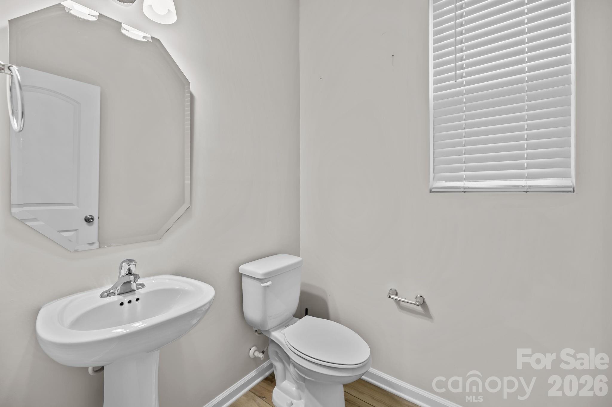 11246 Bartrams Way Charlotte, NC 28278 - Photo 11 of 31 a bathroom with a sink a toilet and mirror