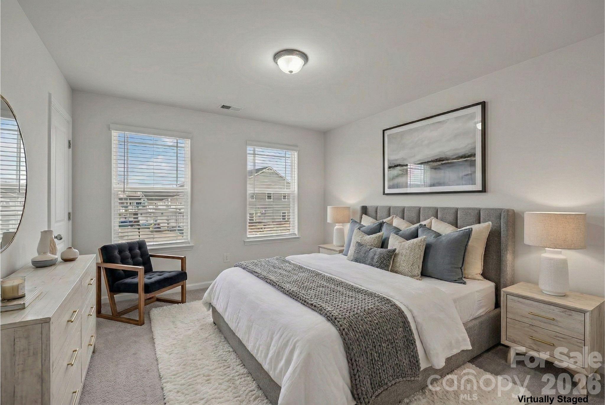 11246 Bartrams Way Charlotte, NC 28278 - Photo 21 of 31 a bedroom with a bed and a couch