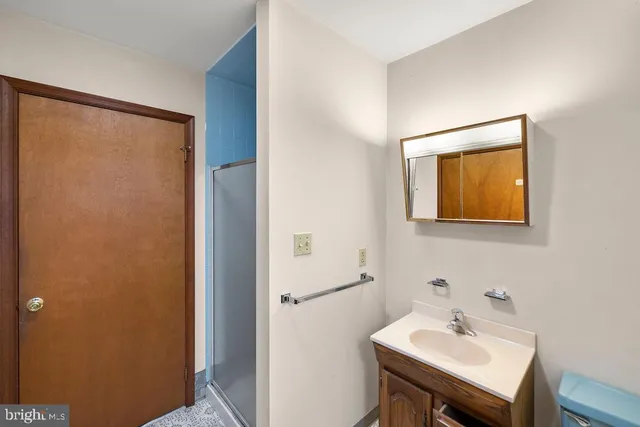 a bathroom with a sink a mirror and a toilet