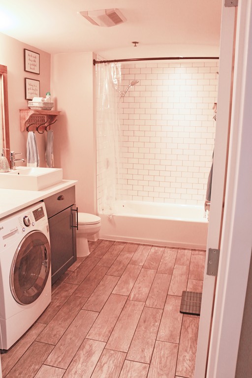 60 Dudley Street, Unit 222 Chelsea, MA 02150 - Photo 8 of 20 a bathroom with a sink a mirror and a shower
