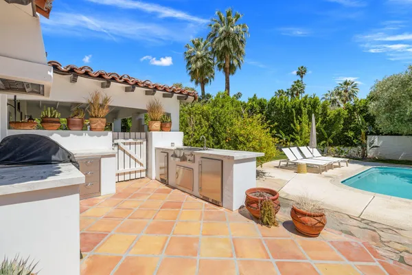 a outdoor space with furniture