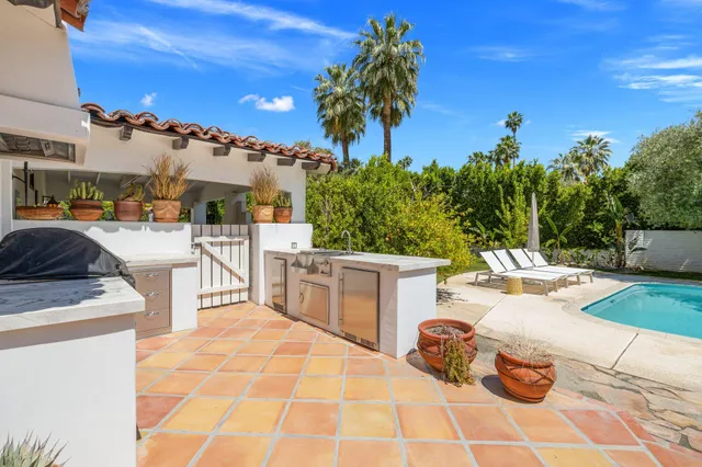 a outdoor space with furniture