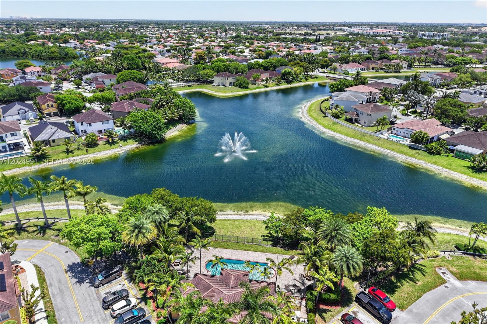 16651 Southwest 79th Terrace Miami, FL 33193 - Photo 31 of 34 an aerial view of lake residential house with outdoor space