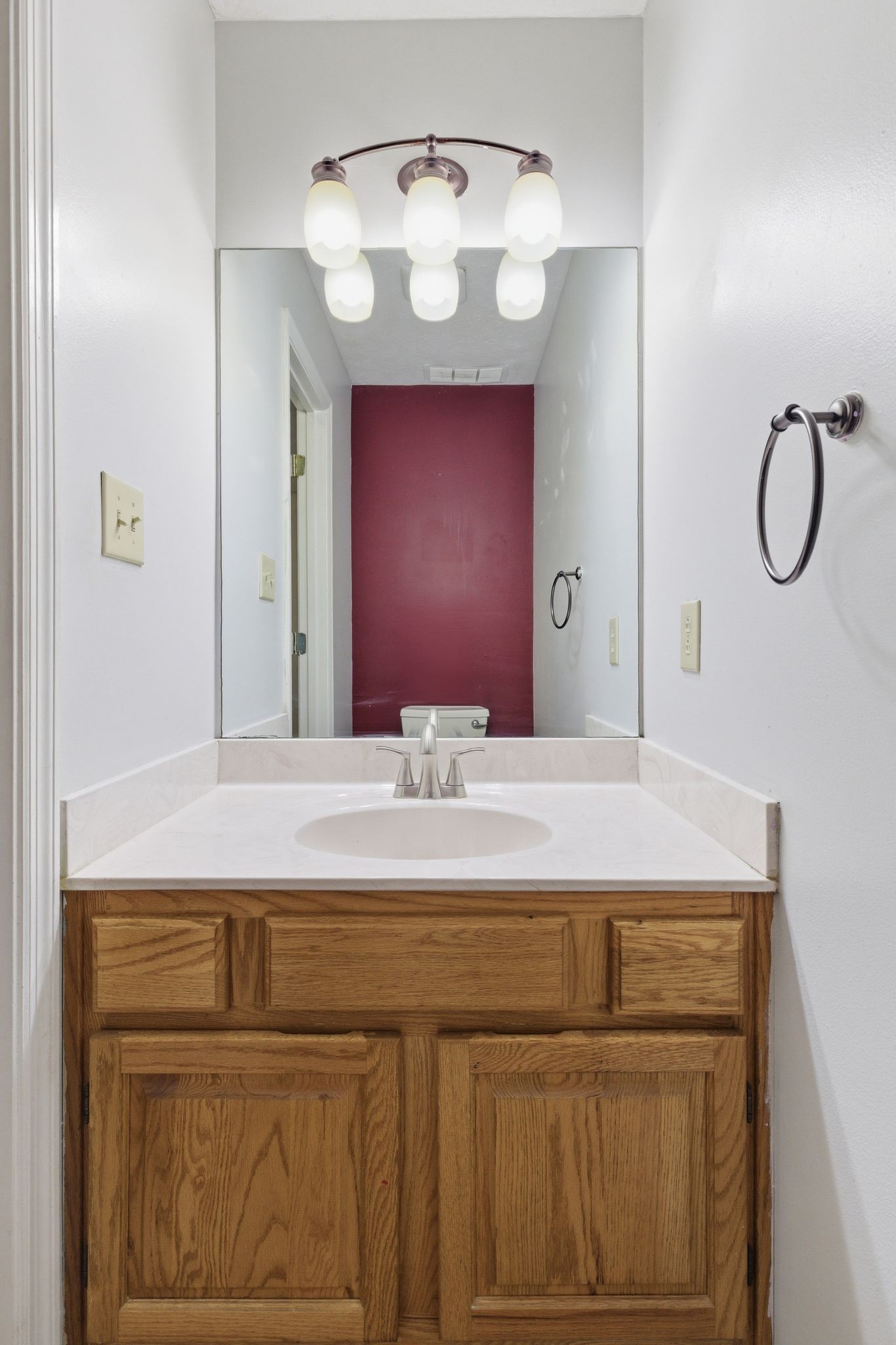 615 Vaughan's Gap Road Spring Hill, TN 37174 - Photo 15 of 26 a bathroom with a sink vanity and a mirror