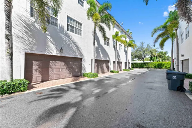 a view of a street with a house