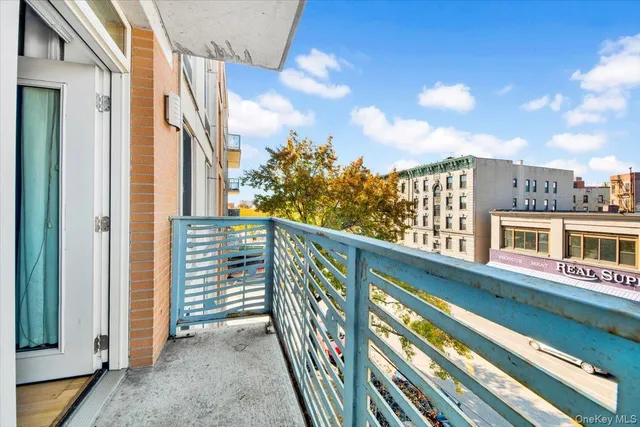 a view of balcony with city view