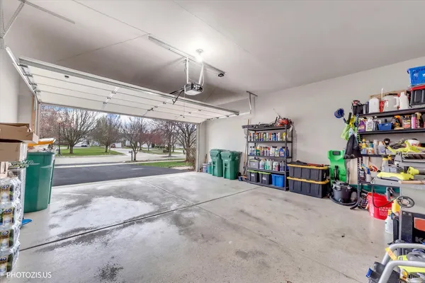 a view of a garage with stuff