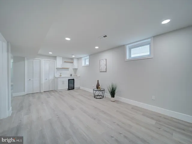 a view of kitchen and with wooden floor