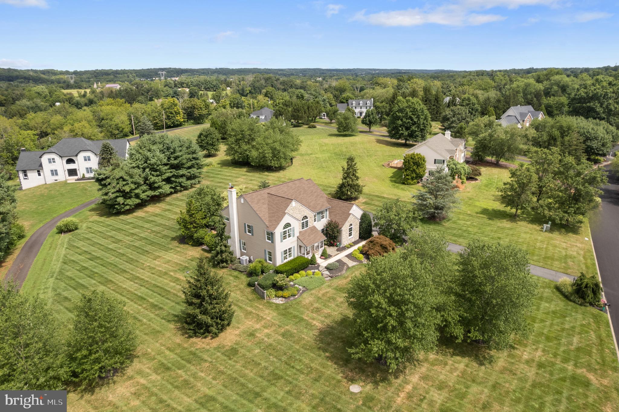 1010 Branch Mill Road Telford, PA 18969 - Photo 66 of 74 an aerial view of residential houses with outdoor space and trees