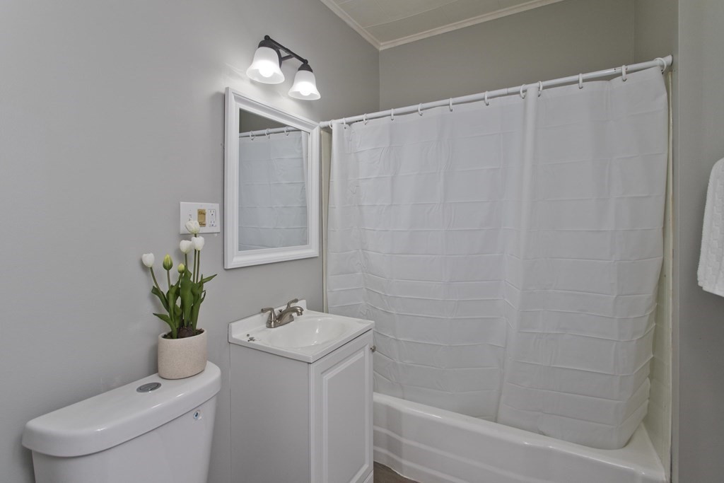 52-54 Draper Street Springfield, MA 01108 - Photo 16 of 31 a bathroom with a sink a toilet and a mirror