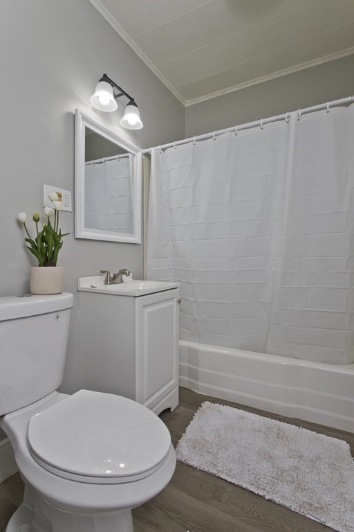 52-54 Draper Street Springfield, MA 01108 - Photo 30 of 31 a bathroom with a sink a toilet a mirror and shower
