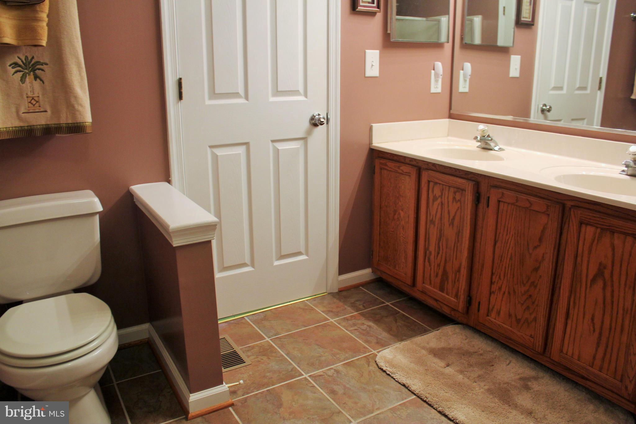 8850 Fox Circle Perry Hall, MD 21128 - Photo 19 of 30 a bathroom with a sink a toilet and a mirror
